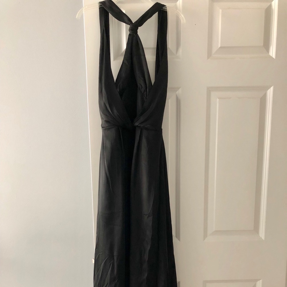 NWT: Full length, Banana Rep Monogram gown black.
